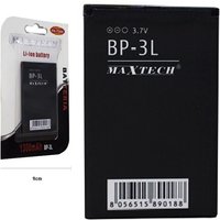 Trade Shop - LITHIUMAKKU KOMPATIBEL MIT BP-3L 1300 MAH 3,7 V HANDY MAXTECH PA-T044 - von MAXTECH