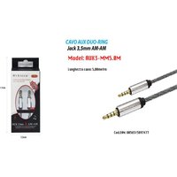 Trade Shop - MAXTECH AUDIO AUX KABEL DUO-RING KLINKE 3.5MM AM 5MT FÜR SMARTPHONE AUX3-MM5.0M - von MAXTECH