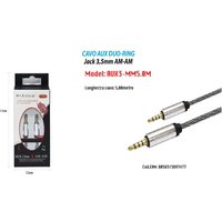 Trade Shop - MAXTECH CAVO AUDIO AUX DUO-RING JACK 3.5MM AM-AM 5MT FÜR SMARTPHONE AUX3-MM5.0M - von MAXTECH