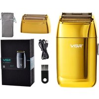 Trade Shop - MINI-RASIERER 2IN1 DOPPELKOPF ELEKTRISCH WIEDERAUFLADBAR TRAGBARES DISPLAY VGR 399 - von MAXTECH