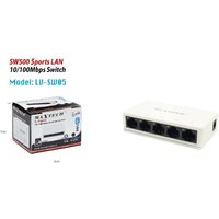 Trade Shop - desktop-switch 5 lan-ports SW500 10/100 MBit/s einfache installation Maxtech LV-SW05 - von MAXTECH
