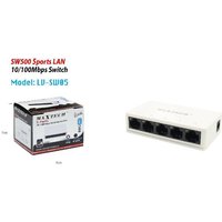 Trade Shop - desktop-switch 5 lan-ports SW500 10/100 MBit/s einfache installation Maxtech LV-SW05 - Trade Shop - desktop-switch 5 lan-ports SW500 10/100 MBit/s einfache installation Maxtech LV-SW05 - von MAXTECH