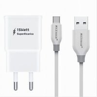 Maxtech - Trade Shop - kit ladegerät stecker 2 usb-anschlüsse + typ-c-kabel 1 meter 2.1A CA-S040 - von MAXTECH