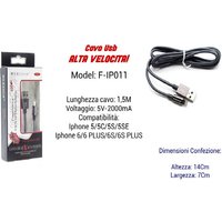 Maxtech - Trade Shop - schnelllade-usb-kabel für iphone 5 volt - 2000 ma 1,50 mt F-IP011 - von MAXTECH