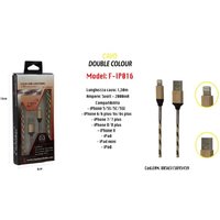 Trade Shop - doppelfarbiges usb-kabel iphone ipad ipod 5 volt - 2000 ma 1,50 mt Maxtech F-IP016 - von MAXTECH