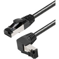 Maxtrack - TI49-1,5L RJ45 Netzwerkkabel, Patchkabel cat 8.1 s/ftp 1.50 m Schwarz 90° nach oben gewinke von MAXTRACK