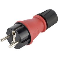 Maxtrack - nv 48 l Schutzkontaktstecker Kunststoff Schwarz/Rot IP54 von MAXTRACK