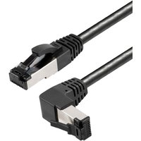 Maxtrack - TI49-3L RJ45 Netzwerkkabel, Patchkabel cat 8.1 s/ftp 3 m Schwarz 90° nach oben gewinkelt, a von MAXTRACK