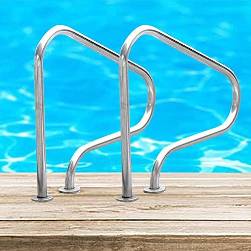 Pool-Handläufe, Pool-Handhaltegriff aus Edelstahl 304 für Innen- und Außenpools, einfach zu installieren (2 Stück) von MAXWXB