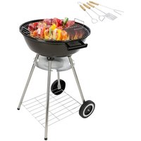 Kugelgrill holzkohle - Barbeque Grill - Grillstation - 45 x 45 x 70 cm - Schwarz - Maxxgarden von MAXXGARDEN