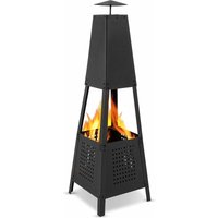 Maxxgarden - Feuerkorb Pyramiden - Feuerstelle - für Holz - 35x35x100 cm - Schwarz - Black von MAXXGARDEN