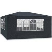 Pavillon 3x3 m - Gartenzelt - Partyzelt - 9m² - uv Schutz 50+ - Wasserdicht - 4 Seitenteilen - Anthrazit - black - Maxxgarden von MAXXGARDEN