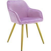 Esszimmerstuhl aus Stoff - 2er Set - Sitzhöhe 46 cm - Küchenstühle - Esszimmermöbel - Rosa - Maxxhome von MAXXHOME
