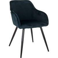 Maxxhome - Esszimmerstuhl aus Stoff - 2er Set - Sitzhöhe 46 cm - Küchenstühle - Esszimmermöbel - Schwarz von MAXXHOME