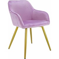 Esszimmerstuhl aus Stoff - 2er Set - Sitzhöhe 46 cm - Küchenstühle - Esszimmermöbel - Rosa - pink - Maxxhome von MAXXHOME