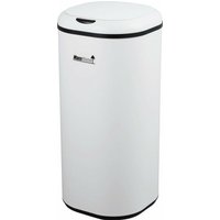 Maxxhome - Mülleimer 60L - Tretmülleimer - Automatisch und Luftdichter - Edelstahl - 29 x 61,5 cm - white von MAXXHOME