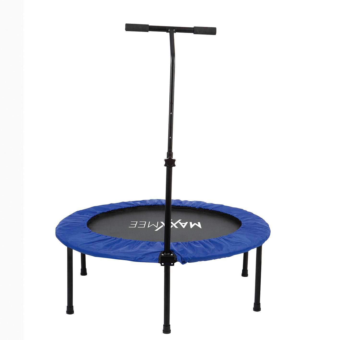 Fitness Trampolin - Mit höhenverstellbarer Haltestange - blau/schwarz von MAXXMEE