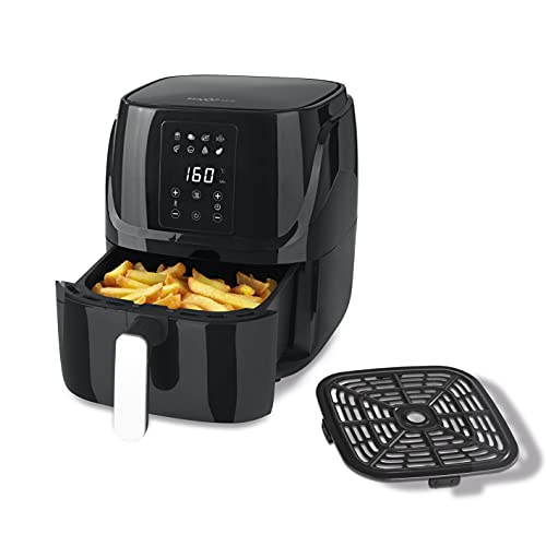 MAXXMEE Heißluft-Fritteuse Digital 3L | Kombination - Heißluftofen, Grill & Fritteuse | 8 hinterlegte Programme & Timerfunktion | Frittieren, Grillen, Backen, Auftauen, Erhitzen & Warmhalten [1300W] von MAXXMEE