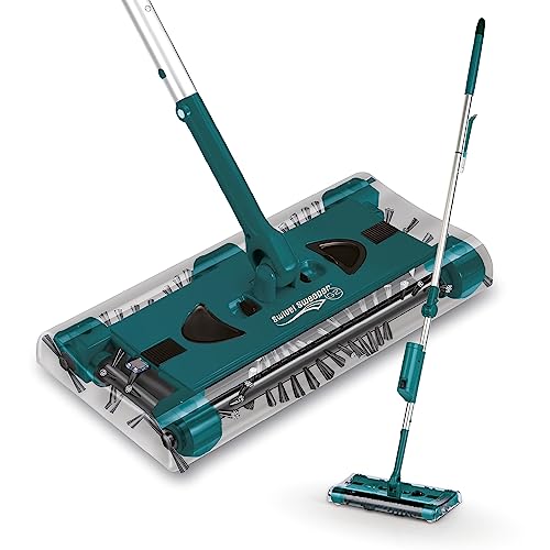 Swivel Sweeper Akku-Besen - einfache Krümelaufnahme - Kabellos, beutellos & wiederaufladbar - Bodenfeger mit rückenschonendem Knickgelenk & 360° Rotation - Maximale Flexibilität - Mühelose Reinigung von MAXXMEE