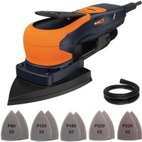 Maus-exzenterschleifer mit bürstenlosem Motor, 350W, 3mm Orbit, 4000-10000 U/min, Schleiffläche 100 152 152mm, ideal zum Schleifen in engen Räumen von MAXXT