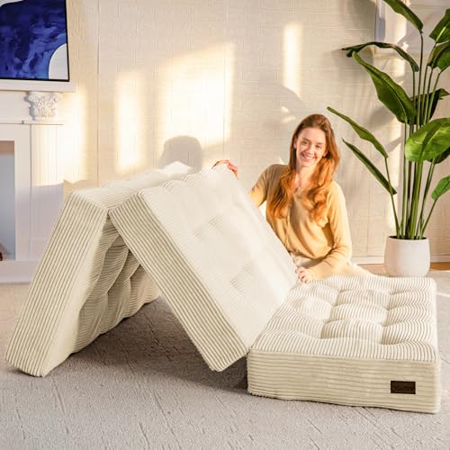 MAXYOYO Klappmatratze Doppelbett, Bequemes Faltmatratze, Memory Schaumstoff Extra Dickes 15cm, 3-Teilige Gästematratze für Gästebett, Bodenmatratze Klappbar für Wohnzimmer, 150x195 MAXYOYO Klappmatratze Doppelbett, Bequemes Faltmatratze, Memory Schaumstoff Extra Dickes 15cm, 3-Teilige Gästematratze für Gästebett, Bodenmatratze Klappbar für Wohnzimmer, 150x195 von MAXYOYO