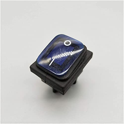 Ein-Aus-Schalter, Schalter, KCD4 20A/250V 4Pin DPST IP67 Wasserdicht mit LED 12V 24V 110V 220V 30x22 (Farbe: Rot, Größe: 6-polig) (Farbe: Be von MAYABI