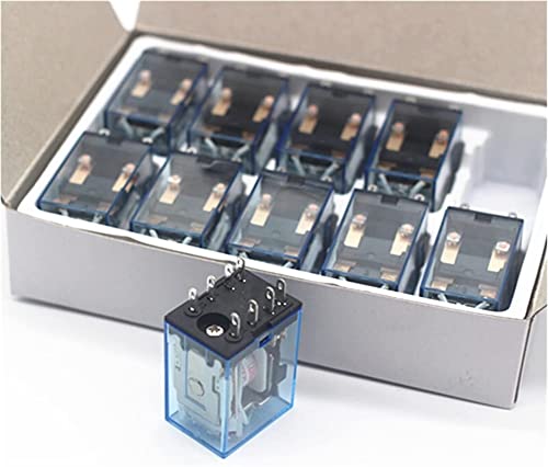 MAYABI 10 Stück MY2P HH52P MY2NJ General Spulenrelais DPDT Micro Mini Elektromagnetischer Relaisschalter mit LED AC 110 V 220 V DC 12 V 24 V 380 V (Größe : AC 220 V) (Größe: AC 220 V) von MAYABI