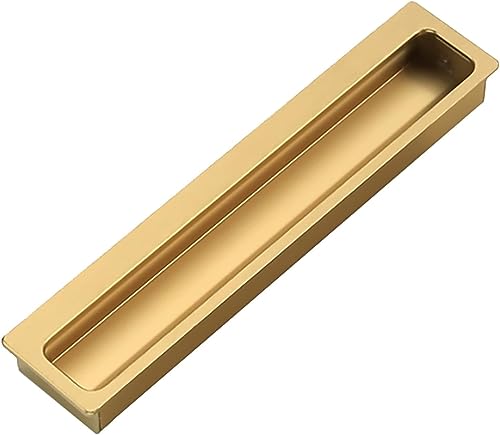 MAYABI eingelassene Türgriffe， Griffe, versenkte Türgriffe, bündige Griffe for Schiebetüren, Ziehgriff, Schiebetürgriffe, versteckte Schrankgriffe, 1 Stück/Gold/512 mm (Color : Gold, Size : 96Mm) von MAYABI