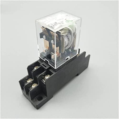 On-Out Schalter, Relais 1Pc LY2NJ HH62P HHC68A-2Z Elektronischer Micro Mini Elektromagnetische Relais 10A 8PIN Spule DPDT mit Sockel DC12V,24V AC110 AC220V (Größe: DC24V) von MAYABI