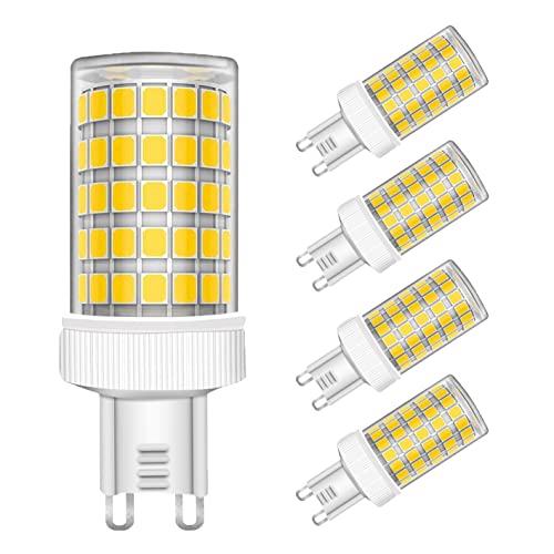 MAYCOLOR G9 10W LED Glühbirnen Ersetzt 80W, 800 Lumen, Kaltweiß 6000K, G9 Maiskolben Led Lampe für Innenbeleuchtung Wandleuchte Kronleuchter Deckenleuchte Nicht Dimmbar 4er Pack von MAYCOLOR