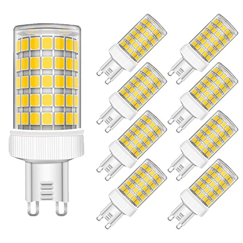 MAYCOLOR G9 10W LED Glühbirnen Ersetzt 80W, 800 Lumen, Kaltweiß 6000K, G9 Maiskolben Led Lampe für Innenbeleuchtung Wandleuchte Kronleuchter Deckenleuchte Nicht Dimmbar 8er Pack von MAYCOLOR