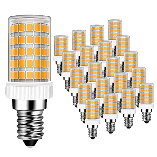 MAYCOLOR Leuchtmittel E14 10W Ersetzt 80W, 800 Lumen, Warmweiß 3000K, 10W E14 Glühbirne Ideal für Kronleuchte Wandlampe Tischlampe Nicht-dimmbar 20er Pack von MAYCOLOR