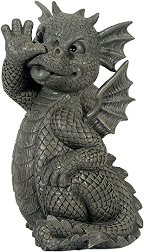MystiCalls Gartendrache Langnase - Gartenfigur, Lange Nase, Deko, Drache von MystiCalls