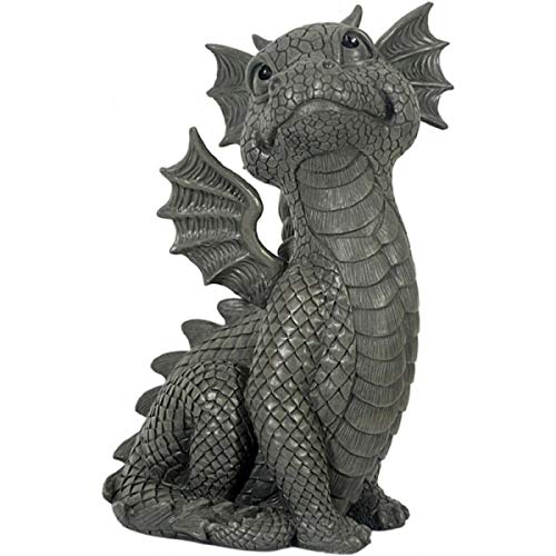Süsser Gartendrache schaut nach oben Drache Figur Gartenfigur von MAYER CHESS