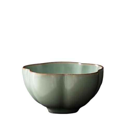 Teeservice Für Erwachsene 110 Ml Kleine Teeschale Mit Blütenblatt-Öffnung Persönliche Besondere Master-Tasse Trinkgeschirr Geschenke Azure Ru Kiln Keramik-Pflegebecher Teekanne von MAYINGLON