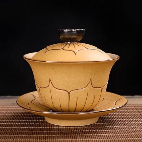 Teeservice Für Erwachsene 140 Ml Hause Büro Tee Schüssel Chinesischen Stil Hand Made Abdeckung Schüssel Tee-Set Keramik Tee Tasse Teekanne Reise Teaset Teekanne(B) von MAYINGLON