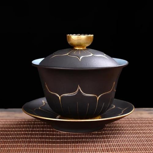 Teeservice Für Erwachsene 140 Ml Hause Büro Tee Schüssel Chinesischen Stil Hand Made Abdeckung Schüssel Tee-Set Keramik Tee Tasse Teekanne Reise Teaset Teekanne(C) von MAYINGLON