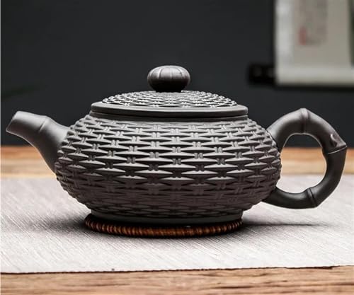 Teeservice Für Erwachsene Authentisches Trinkgeschirr-Teeset Aus Chinesischem Roherz Handgefertigte Teekanne Mit Großer Kapazität Lila Ton Xishi-Filter Schönheitskessel Teekanne(D) von MAYINGLON
