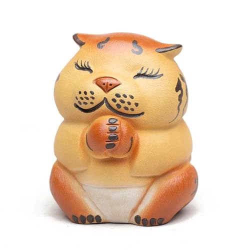 Teeservice Für Erwachsene Chinesische Sternzeichen-Tiger-Statue Ornamente Yixing-Lila-Ton Handgefertigt Teehaustier Kunsthandwerk Sammlung Tee-Set Teekanne(A) von MAYINGLON