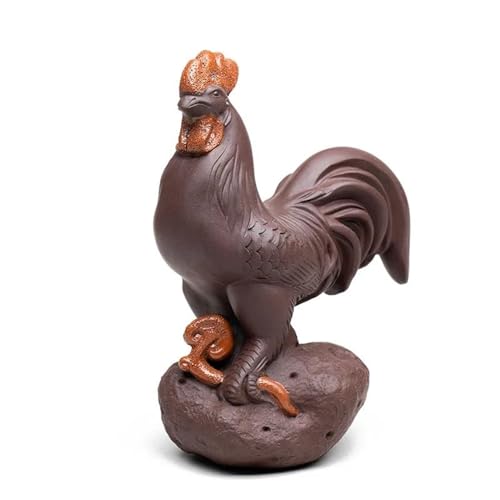 Teeservice Für Erwachsene Chinesisches Tee-Set Aus Lila Ton Handgefertigte Yixing-Teefigur Kunsthandwerk Teehaustier Glückliches Sternzeichen Hahn-Statue Ornamente von MAYINGLON