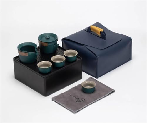 Teeservice Für Erwachsene Exquisites Tee Set Aus Chinesischem Porzellan Aufbewahrungsbox Tragbare Reise Außen Teekanne Teetasse Kung Fu Chinesisches(E) von MAYINGLON