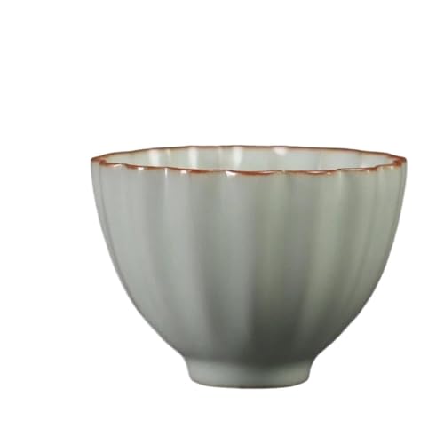 Teeservice Für Erwachsene Handgefertigte Boutique-Teeschale Aus Azure-Glasur Chinesisches Tee-Set Zubehör Pu'er-Meister-Teetasse Traditionelle Ru-Ofen-Keramik-Teetasse Teekanne(A) von MAYINGLON