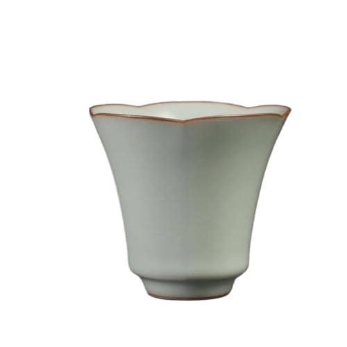 Teeservice Für Erwachsene Handgefertigte Boutique-Teeschale Aus Azure-Glasur Chinesisches Tee-Set Zubehör Pu'er-Meister-Teetasse Traditionelle Ru-Ofen-Keramik-Teetasse Teekanne(C) von MAYINGLON