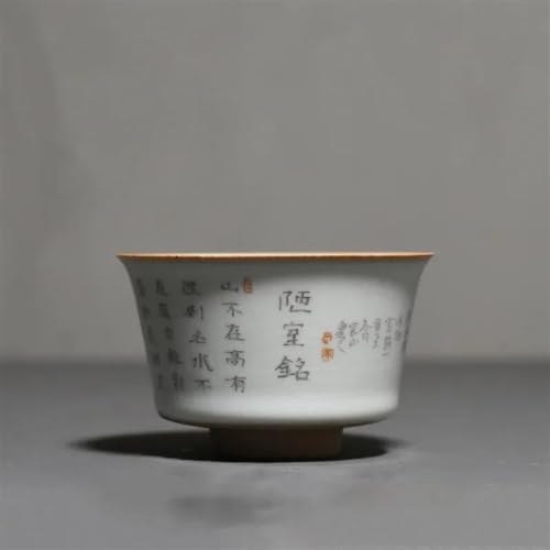Teeservice Für Erwachsene Handgemachte Teeschale Master Cup Haushalt Tee-Set Retro Ru Ofen Keramik Teetasse Reise Persönliche Herz Sutra Meditation Tasse Teekanne(C) von MAYINGLON