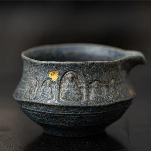 Teeservice Für Erwachsene Haushaltsgerechtigkeitstasse Kaffeetrinkgeschirr Dekoration Bronzefarben Glasierter Teekrug 160 Ml Alter Steinschlamm Teetrenner Cha Hai(B) von MAYINGLON