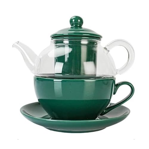 Teeservice Für Erwachsene Keramik-Teeset Kariertes Design Glas-Teekanne Untertasse Aus Knochenporzellan Teetasse Teesieb Teegeschirr Mit Geschenkbox(B) von MAYINGLON