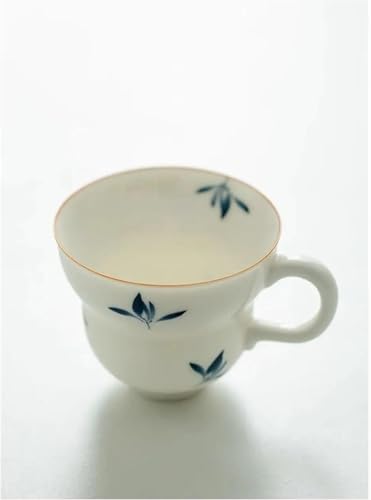 Teeservice Für Erwachsene Luxus Riechende Tasse Duft Master Cup Puer Geschirr Ornamente Handbemalte Schmetterling Orchidee Kürbis Teetasse Mit Griff 95 Ml von MAYINGLON