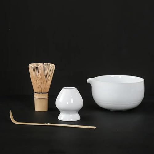 Teeservice Für Erwachsene Matcha Schneebesen Schaufel Ceremic Schüssel Halter 4pcs Traditionelle Geschenk-Set Chinesischer Tee-Set(A) von MAYINGLON