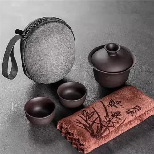 Teeservice Für Erwachsene Outdoor Set Aus Porzellan Chinesisch Mit Business Kungfu Handtuch Und Heim Tee Reiseschale Tragbar Für Tasche(A) von MAYINGLON