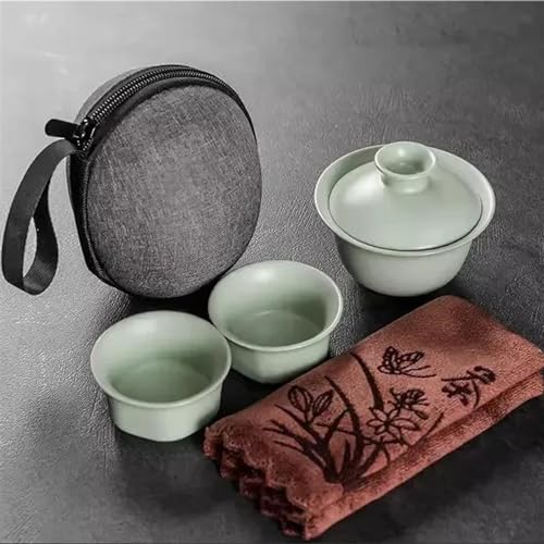 Teeservice Für Erwachsene Outdoor Set Aus Porzellan Chinesisch Mit Business Kungfu Handtuch Und Heim Tee Reiseschale Tragbar Für Tasche(B) von MAYINGLON